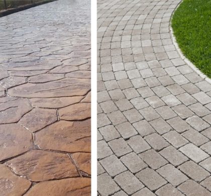 Beton amprentat vs pavele